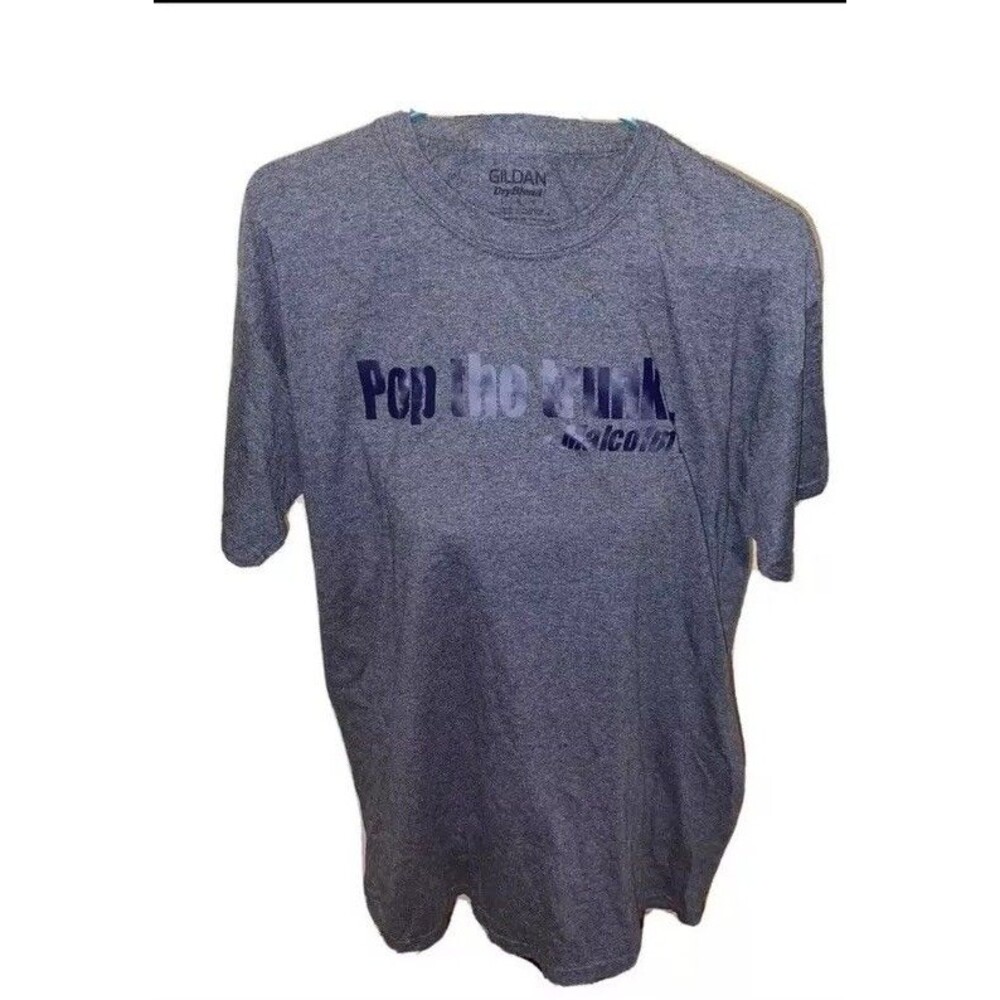 Malcolm X Pop The Trunk Mens Large Gray & Black Gildan Short Sleeve T-Shirt